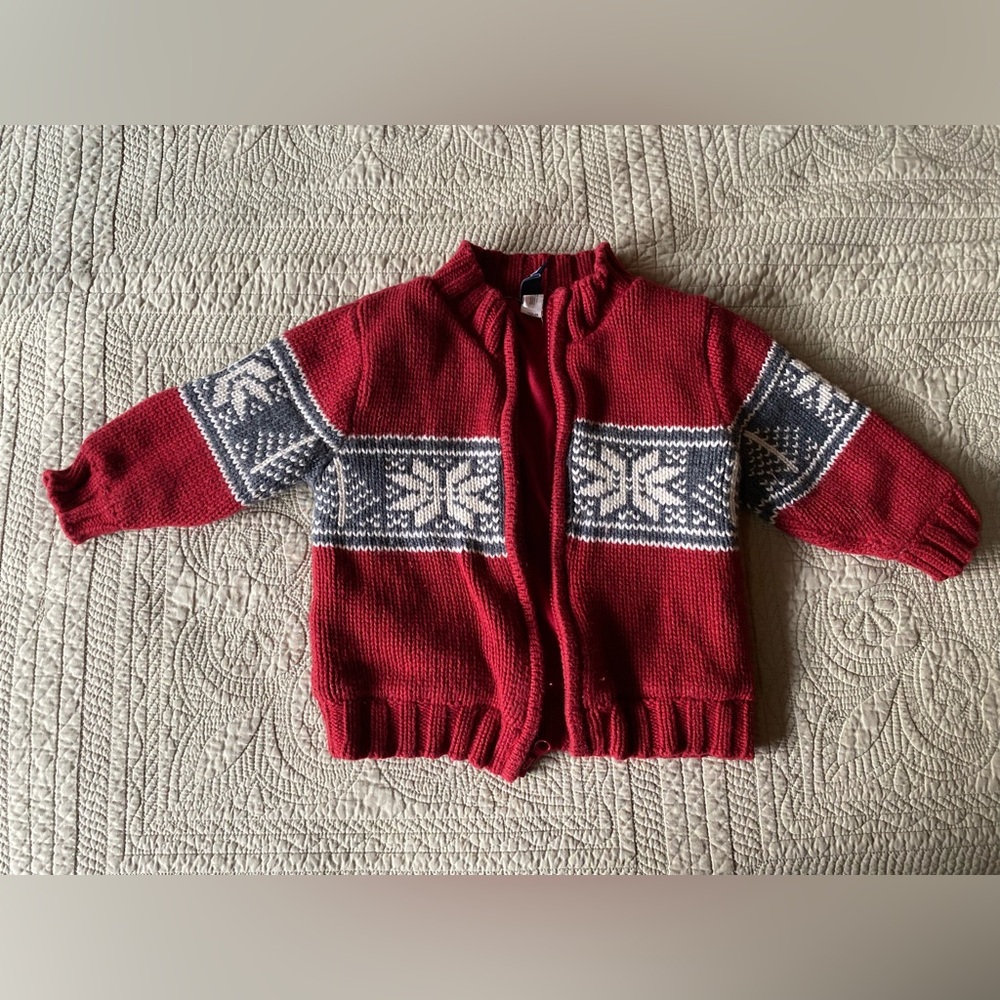 GAP Toddler Wool Blend zip Up Sweater 18-24 month